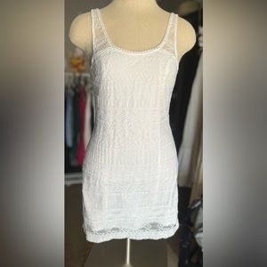 White detailed dress Hollister